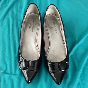Anne Klein Black Patent Kitten Heels